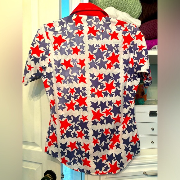 Vintage 70s Rob Roy Stars Shirt 🌟 ✨⭐️ love the pointed collar 🇺🇸 - Picture 4 of 8